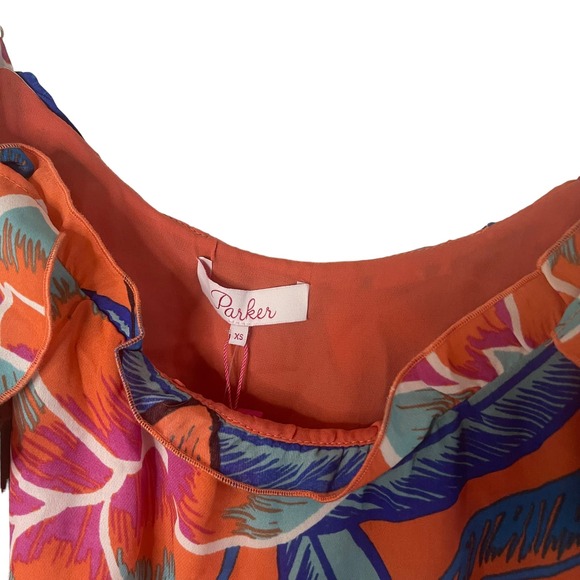 NWT Parker Desert Rose cold shoulder flutter sleeve with ruffles - XS - Picture 4 of 7